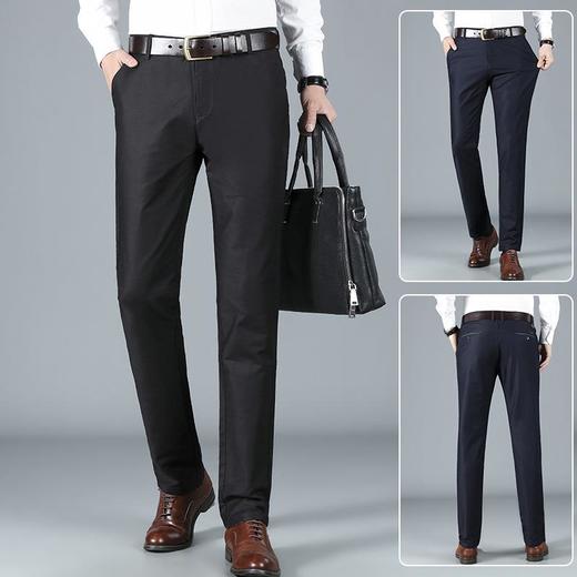 秋冬季男士男士休闲长裤中年宽松莫代尔商务西裤男装 商品图0