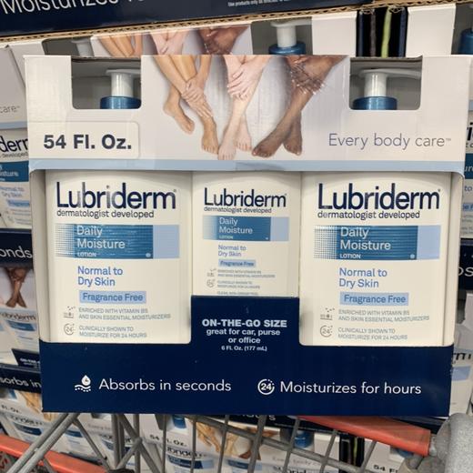特价279元/3瓶装 美国产Lubriderm身体乳液润肤乳709ml*2+177ml！美国代购，无中文标签，介意慎拍 商品图4
