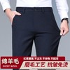 羊毛混纺休闲长裤男士春秋季新款商务休闲百搭轻奢职业直筒西裤男 商品缩略图2