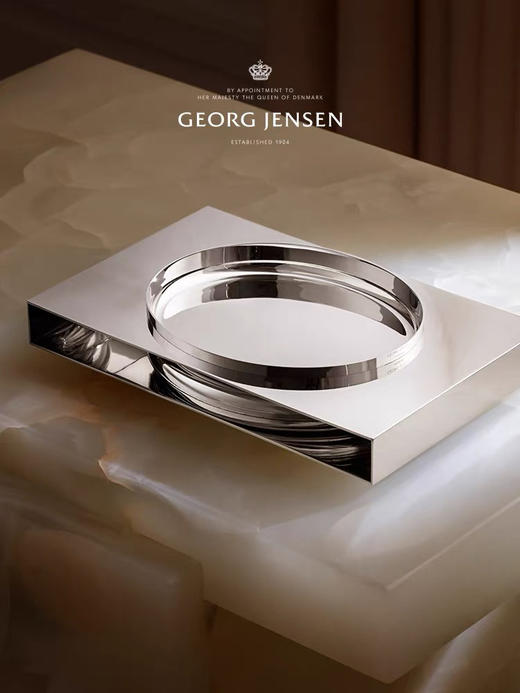 Georg Jensen乔治杰生北欧轻奢镜面水果托盘置物盘客厅高档摆件 商品图1