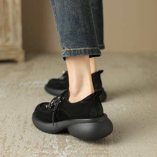 个性可爱，系带擦色圆头厚底单鞋MDY-M235-62 商品图2