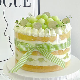 【清风澈莉】清爽网纹瓜裸蛋糕（夹心-网纹瓜）