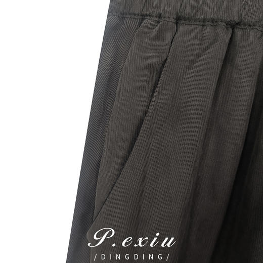 01-1潘依绣丁丁宠粉 定制铜氨丝松紧腰休闲裤 W-6010 商品图4