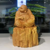 坐岩弥勒°大款黄杨木摆件8*7*13.5cm 商品缩略图0