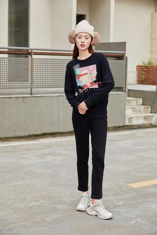 【年货节】奇威烫钻绣花工艺针织毛衣A4416219 商品图3