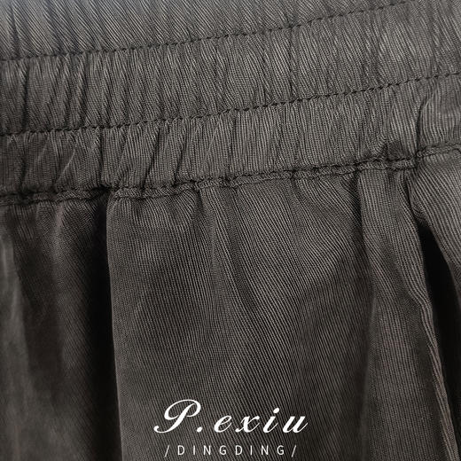 01-1潘依绣丁丁宠粉 定制铜氨丝松紧腰休闲裤 W-6010 商品图3