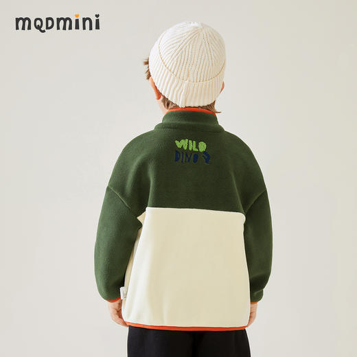 【双面奥利绒】【80-130】【MQDmini】男童半高领加绒卫衣 商品图4