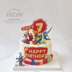 幻影忍者乐高积木蛋糕
