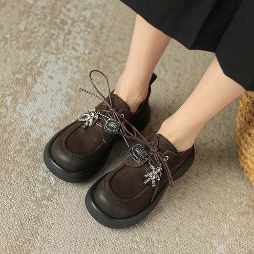 个性可爱，系带擦色圆头厚底单鞋MDY-M235-62 商品图8