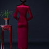 加厚冬季妈妈装婚宴婚礼旗袍裙礼服，喜婆婆婚宴服端庄大气长款LHS-L9081 商品缩略图2