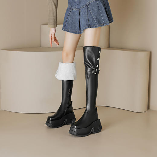 时尚个性，厚底加绒过膝靴MLD-AC686 商品图9