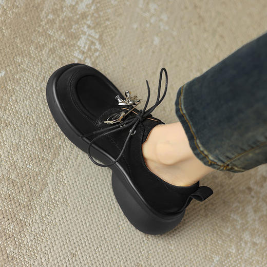 个性可爱，系带擦色圆头厚底单鞋MDY-M235-62 商品图4