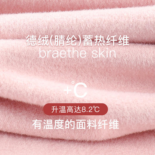 保暖内衣女德绒恒温打底衫无痕自发热德绒秋冬季秋衣上衣ZQ320女款圆领T恤 商品图5