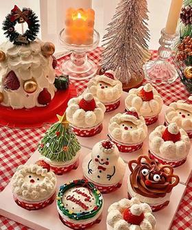 黑巢-圣诞小纸杯生日蛋糕