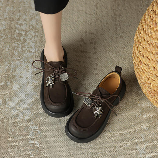 个性可爱，系带擦色圆头厚底单鞋MDY-M235-62 商品图7