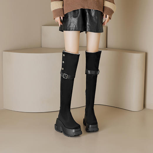 时尚个性，厚底加绒过膝靴MLD-AC686 商品图6