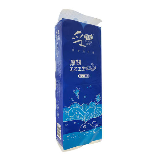 琪采厚韧实芯卷纸1400g【21003107】 商品图0