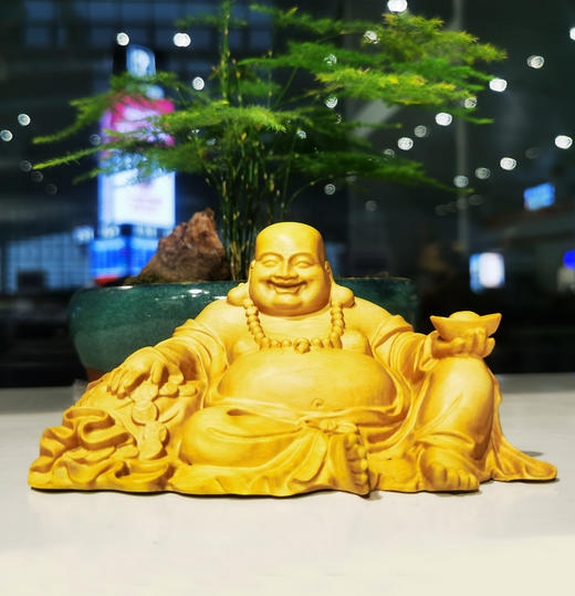 11.5cm 招财进宝°黄杨木摆件 商品图0