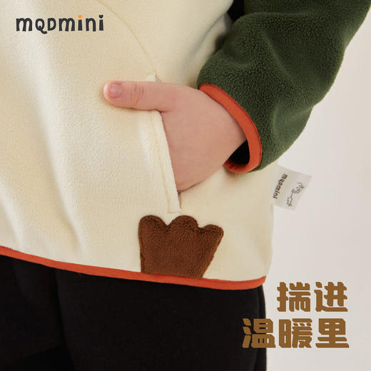 【双面奥利绒】【80-130】【MQDmini】男童半高领加绒卫衣 商品图5