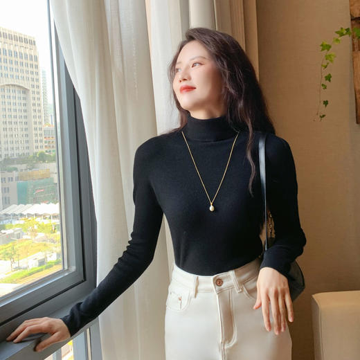 【百图lulu定制】【暖意羊绒衫】一线成衣 羊绒混纺 中领 高领 软糯 细腻 保暖 打底毛衣 商品图13