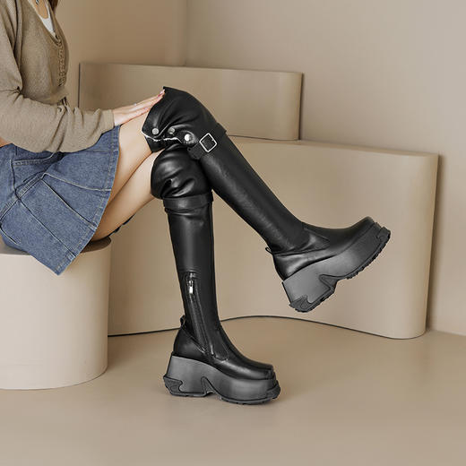 时尚个性，厚底加绒过膝靴MLD-AC686 商品图11