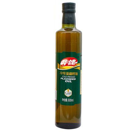 华建冷榨亚麻籽油500ml/瓶 商品图0