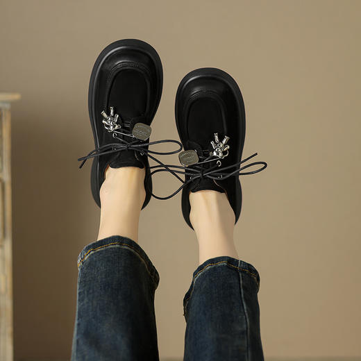 个性可爱，系带擦色圆头厚底单鞋MDY-M235-62 商品图5