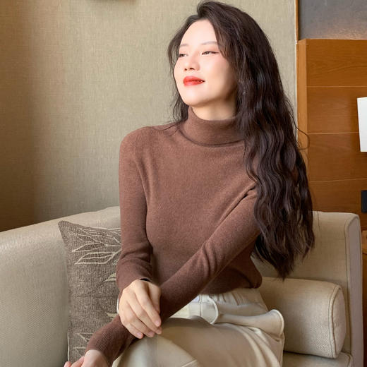 【百图lulu定制】【暖意羊绒衫】一线成衣 羊绒混纺 中领 高领 软糯 细腻 保暖 打底毛衣 商品图11