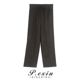 01-1潘依绣丁丁宠粉 定制铜氨丝松紧腰休闲裤 W-6010