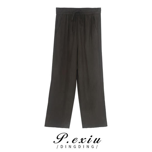 01-1潘依绣丁丁宠粉 定制铜氨丝松紧腰休闲裤 W-6010 商品图0