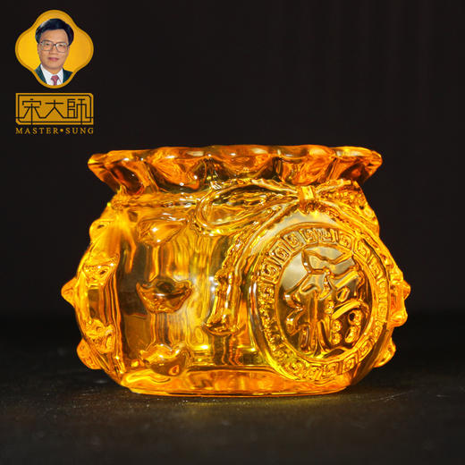 宋韶光大师新款 一桶金 钱罐 黄水晶摆件商务礼品 商品图3