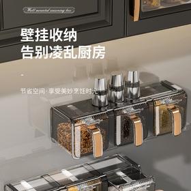 专利调料盒厨房用品厨房家用调料罐调味罐调料组合套装壁挂收纳盐
