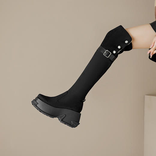 时尚个性，厚底加绒过膝靴MLD-AC686 商品图3