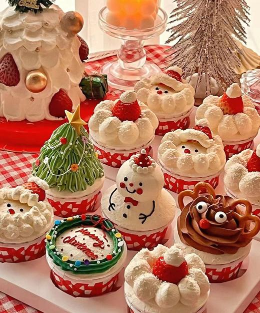 黑巢-圣诞小纸杯生日蛋糕 商品图1