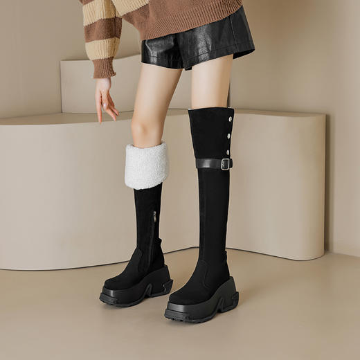 时尚个性，厚底加绒过膝靴MLD-AC686 商品图4