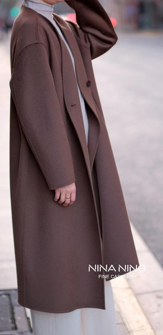 V领长大衣 商品图1