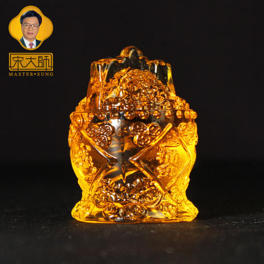 宋韶光大师新款 一桶金 钱罐 黄水晶摆件商务礼品 商品图2