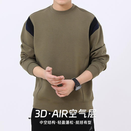 【加厚空气层卫衣】男士圆领套头卫衣  抗起球挺阔有型外穿卫衣上衣 商品图0