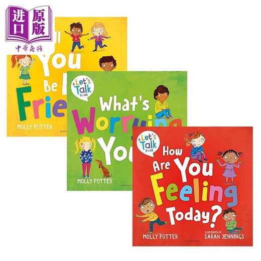 【中商原版】A Lets Talk 多样的生活英文情绪管理绘本3册 Will You Be My Friend Are You Feeling Today Whats Worrying You 商品图0