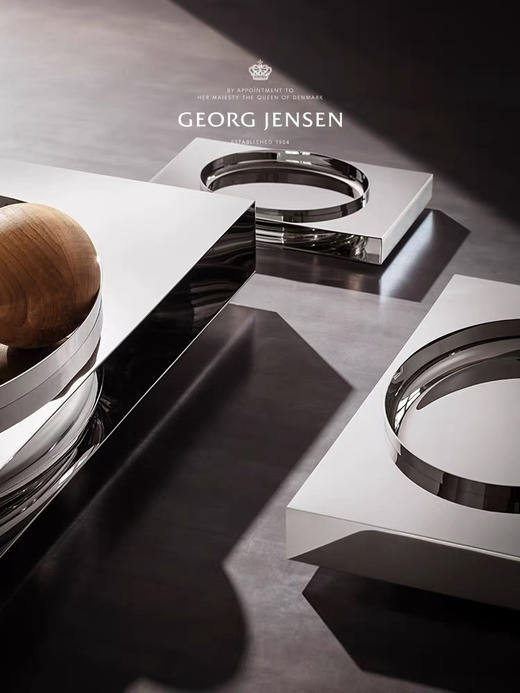 Georg Jensen乔治杰生北欧轻奢镜面水果托盘置物盘客厅高档摆件 商品图2