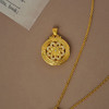 古法黄金点钻系列 步步生莲 足金满钻宝相莲花吊坠 商品缩略图0