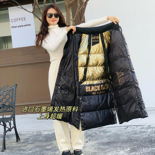 【百图lulu定制】【短款预售10天发】【黑金鹅绒服】90%白鹅绒  内里黑科技聚热  三防面料 七格长短款羽绒服 商品图5