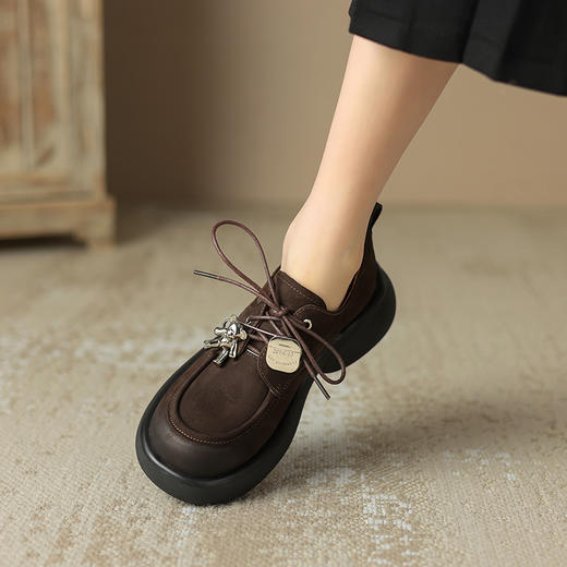 个性可爱，系带擦色圆头厚底单鞋MDY-M235-62 商品图11