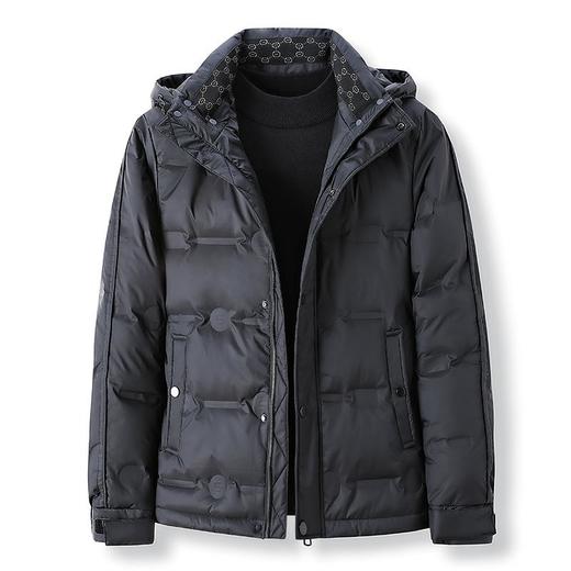 灰鸭绒羽绒服男士秋冬季新款简约百搭面包服潮流休闲时尚保暖外套 商品图4