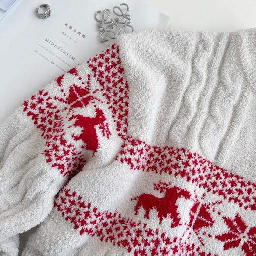 老米优品🎅🦌《氛围感圣诞麋鹿雪花❄新年圣诞半边绒保暖睡衣》绵绵热能衣，上衣+裤子，温暖软糯体验。TZ231212A 商品图11