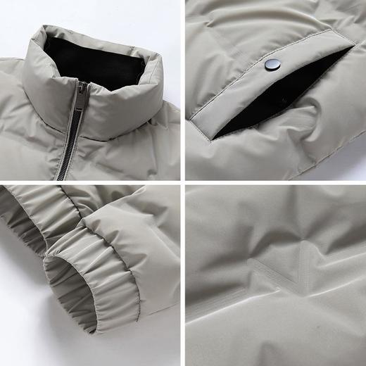 白鸭绒男士羽绒服冬季新款简约百搭立领轻薄保暖休闲上衣外套 商品图3