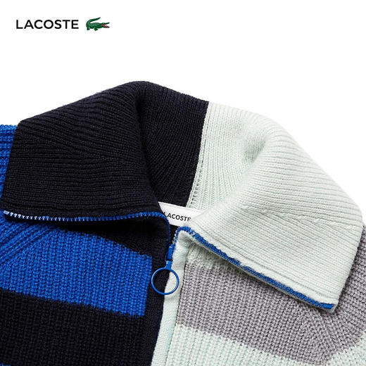 Lacoste法国鳄鱼女装新款时尚潮流复古拼色设计感针织衫AF0645-10 商品图3