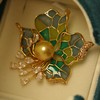 甄珠贝 南洋金珠胸针【琉璃窗花】10-11mm 商品缩略图3