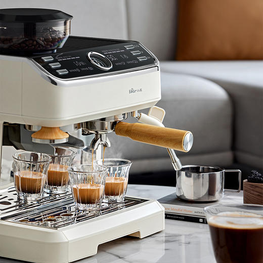 【小程序】小熊(Bear)咖啡机 意式半自动家用咖啡机 研磨一体机 现磨咖啡豆手动奶泡 KFJ-E28A5 商品图3