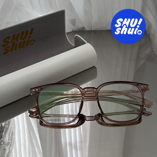 糯糯乌龙！浅茶色素颜眼镜框 网红TR90素颜眼镜 浅发色绝绝子 显白显脸小 商品图6